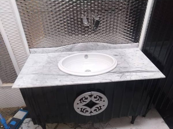 Bianco Carrara Wc Ve Lavabo Mermeri