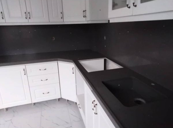 Lusida Grey Mutfak Tezgahı Ve Arkalık